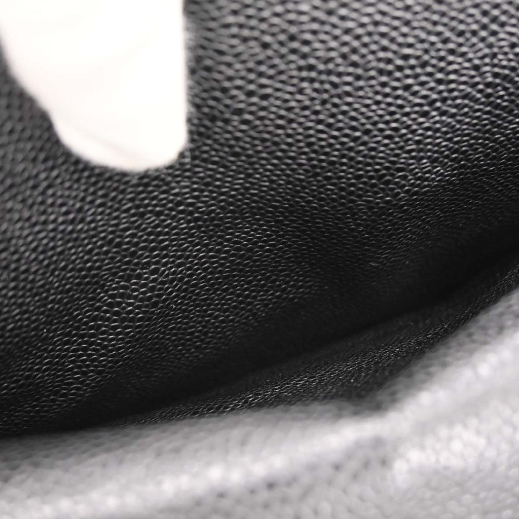 Chanel Black Caviar Skin Medium Classic Double Flap Shoulder Bag