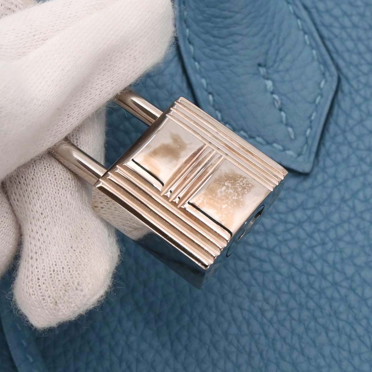 Hermes Azur Togo Birkin 25 Handbag