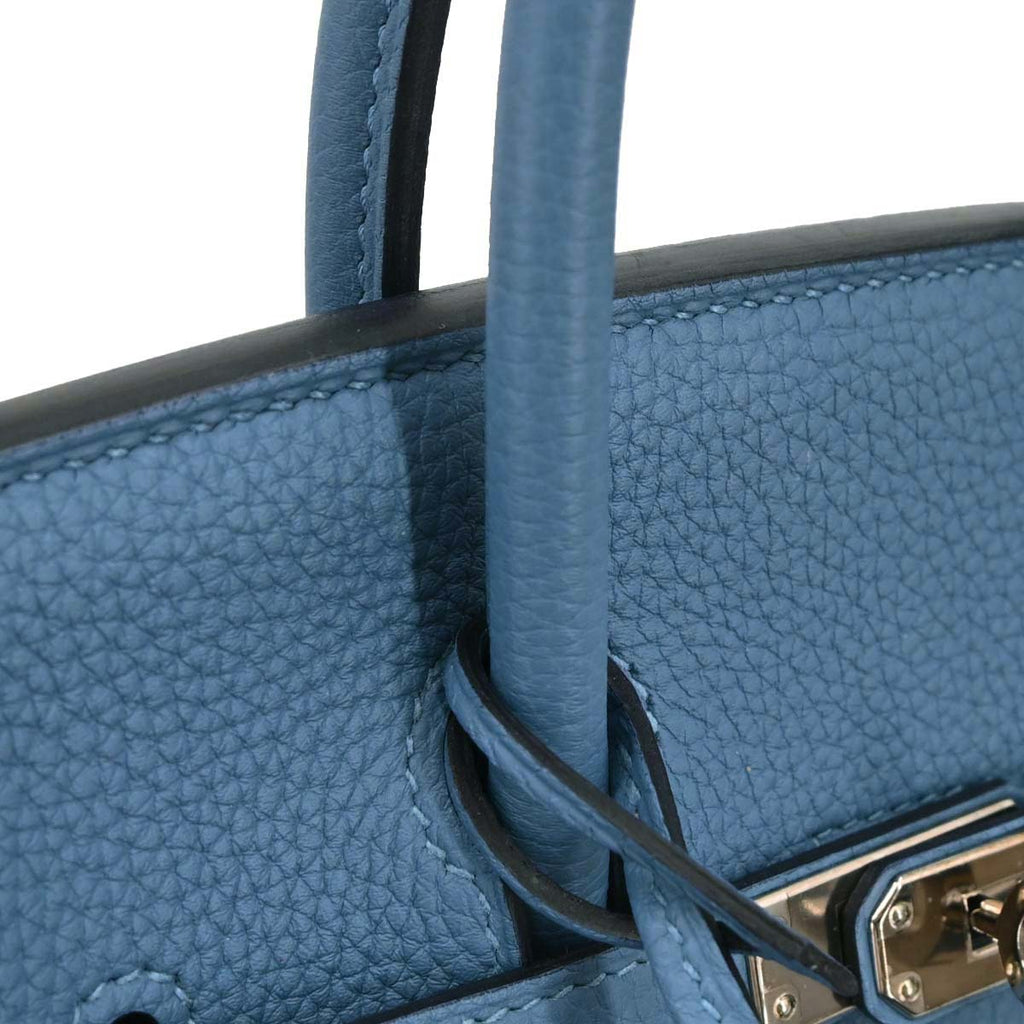 Hermes Azur Togo Birkin 25 Handbag