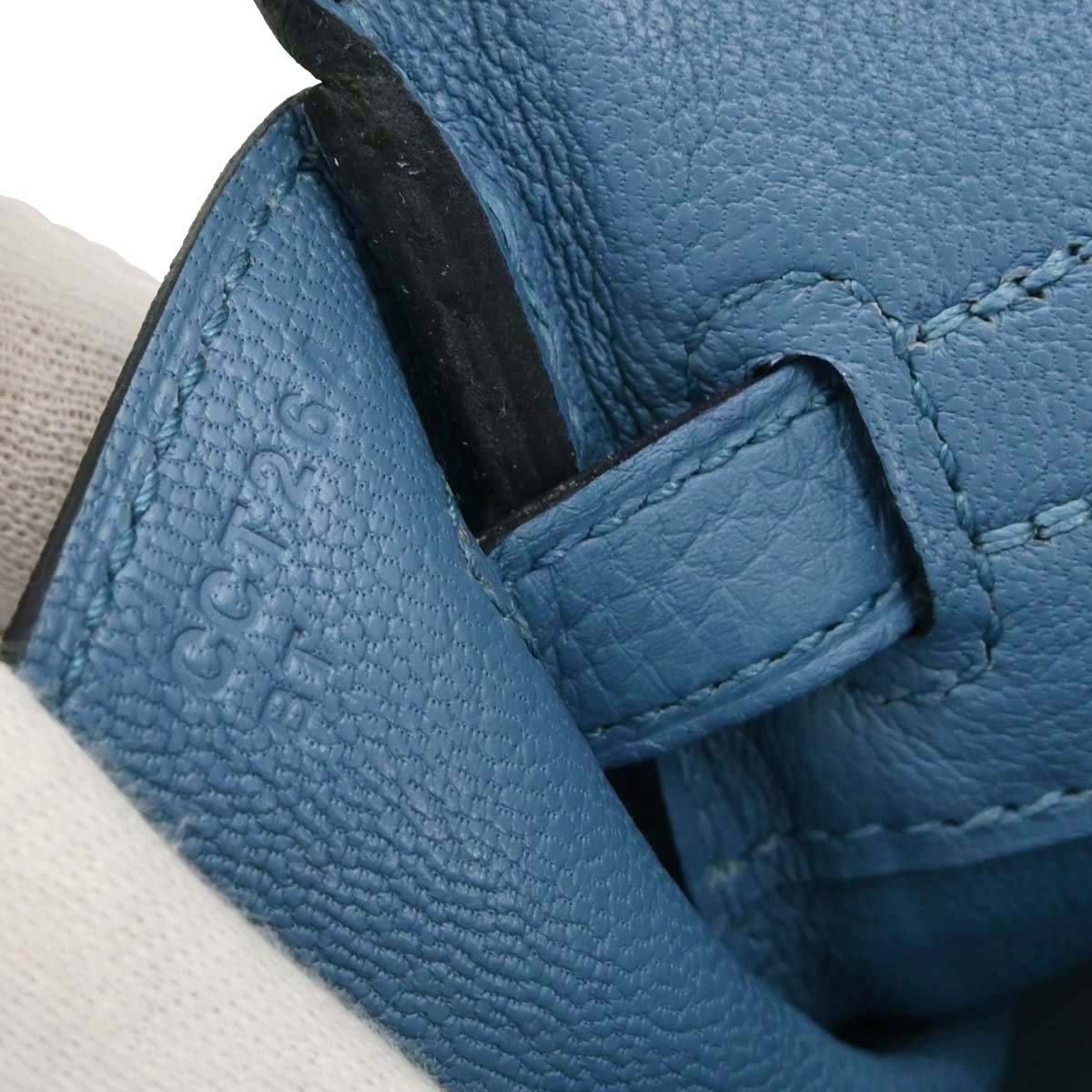 Hermes Azur Togo Birkin 25 Handbag