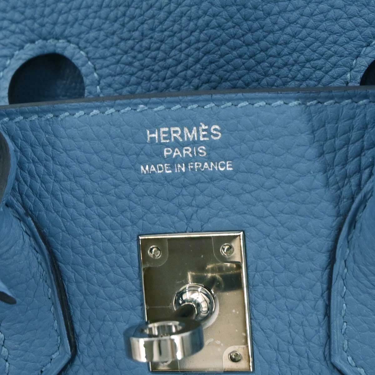Hermes Azur Togo Birkin 25 Handbag