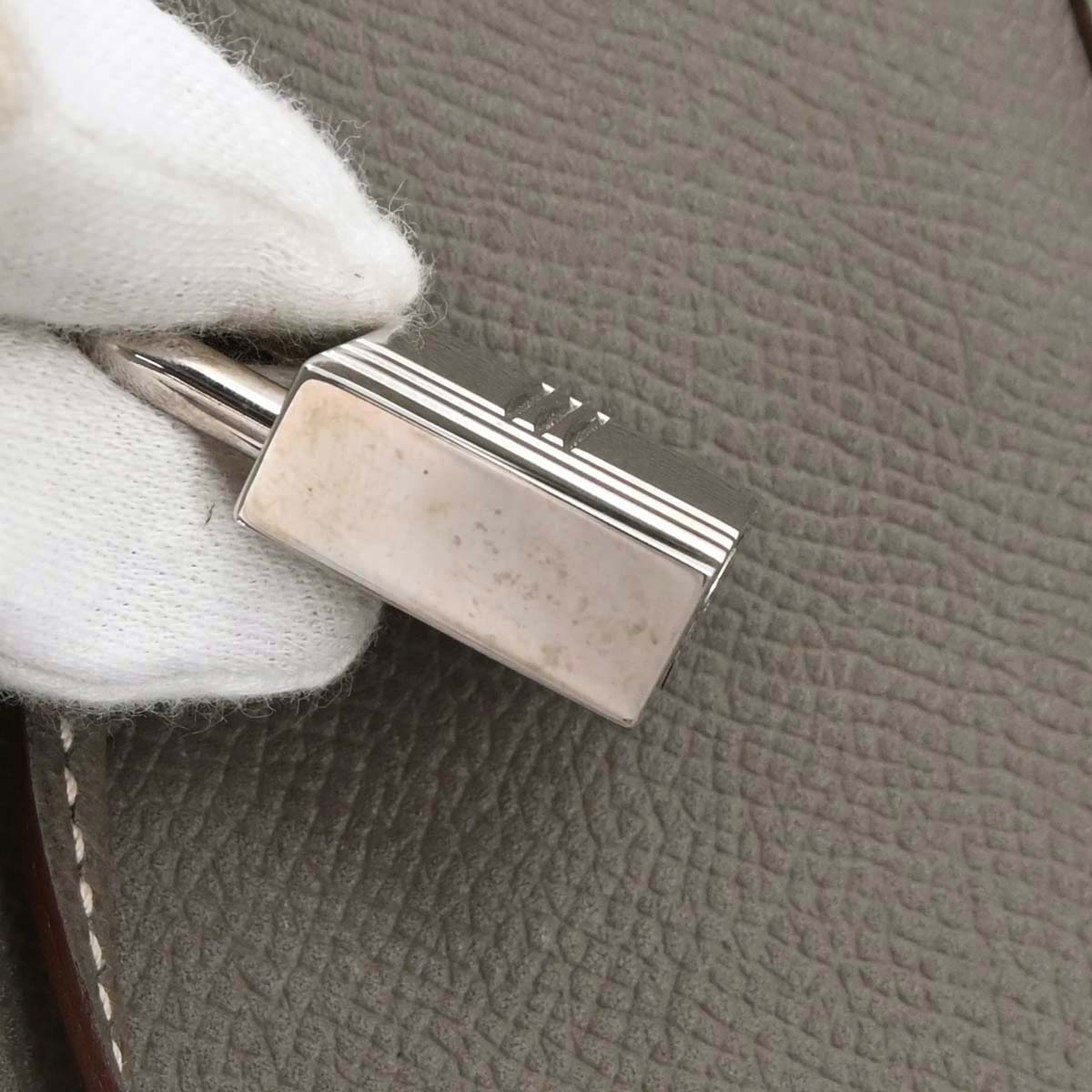 Hermes Etain Blue Thalassa Epsom Birkin 25 Verso Handbag