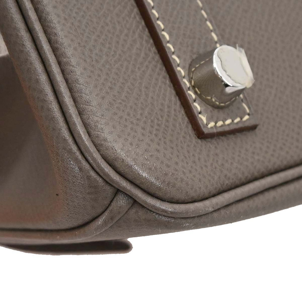 Hermes Etain Blue Thalassa Epsom Birkin 25 Verso Handbag