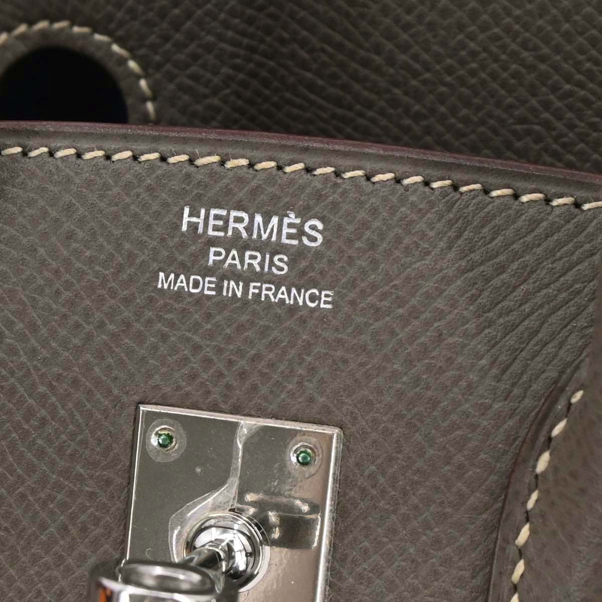 Hermes Etain Blue Thalassa Epsom Birkin 25 Verso Handbag