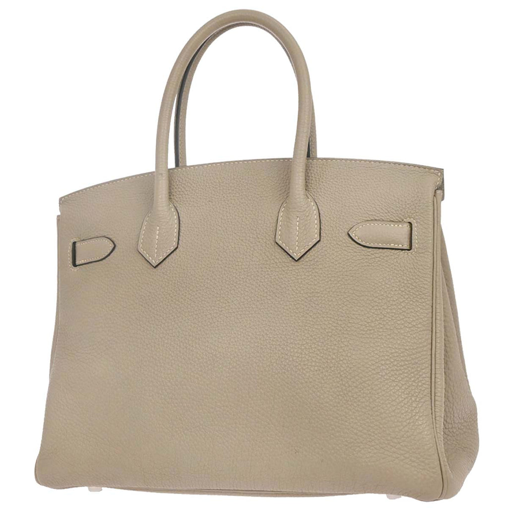 Hermes Tourterelle Gray Togo Birkin 30 Handbag