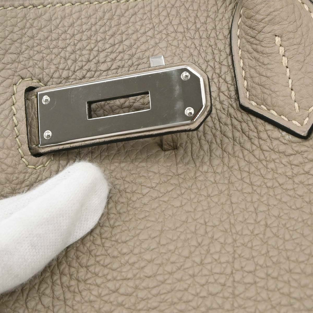 Hermes Tourterelle Gray Togo Birkin 30 Handbag