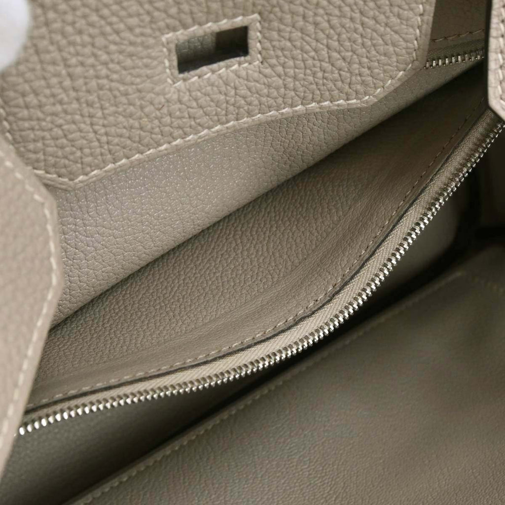 Hermes Tourterelle Gray Togo Birkin 30 Handbag