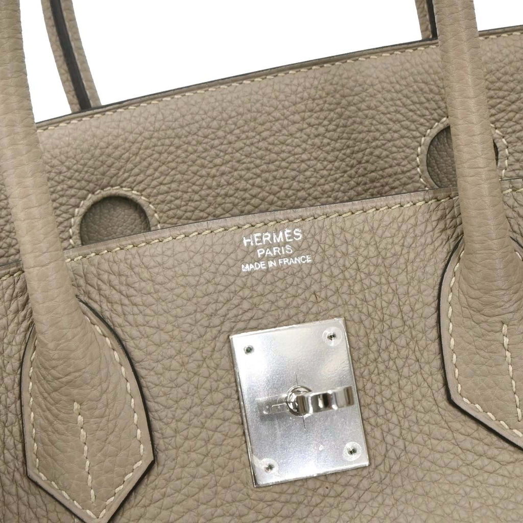 Hermes Tourterelle Gray Togo Birkin 30 Handbag