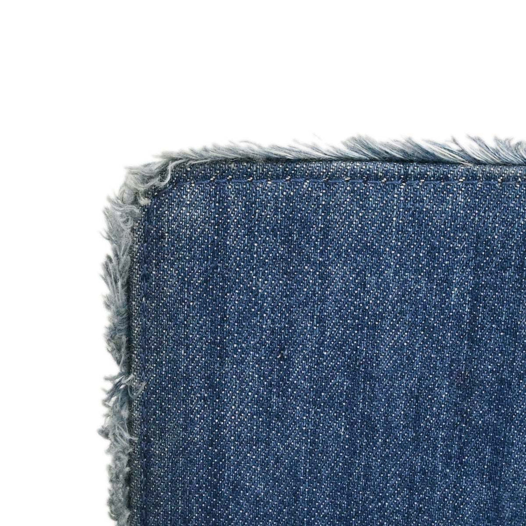 Boy Chanel Blue Denim Patchwork Medium Chain Shoulder Bag