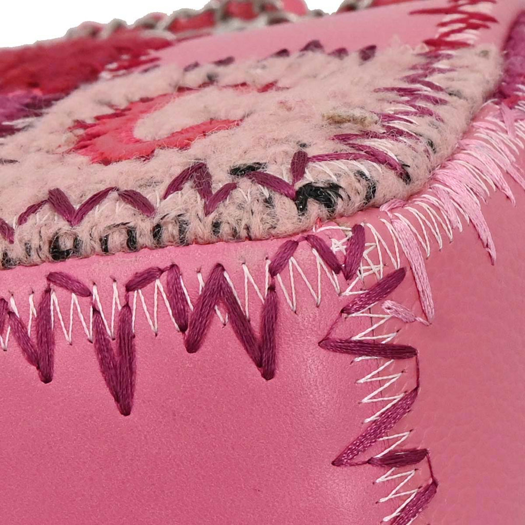 Chanel Pink Tweed Patchwork Shoulder Bag