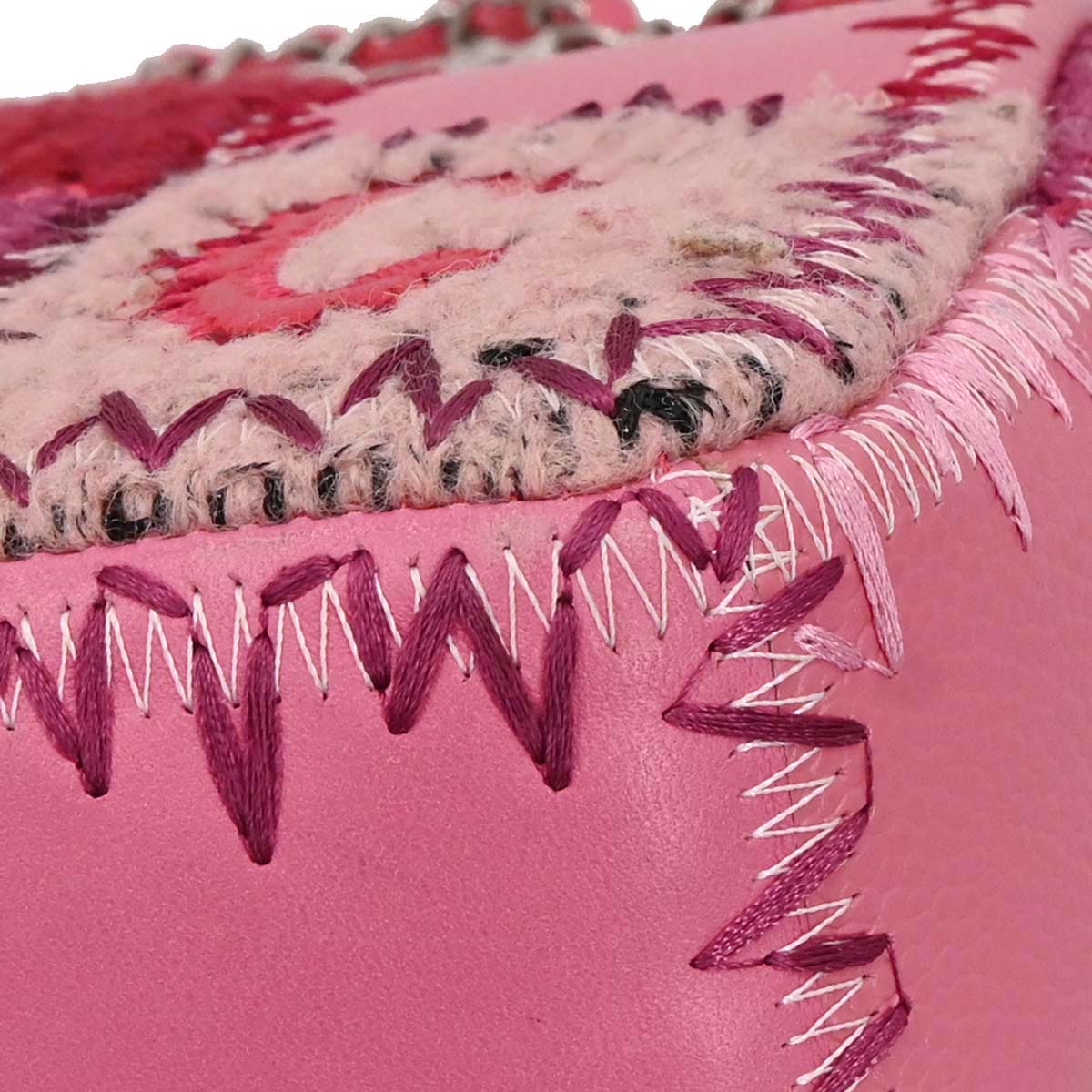 Chanel Pink Tweed Patchwork Shoulder Bag