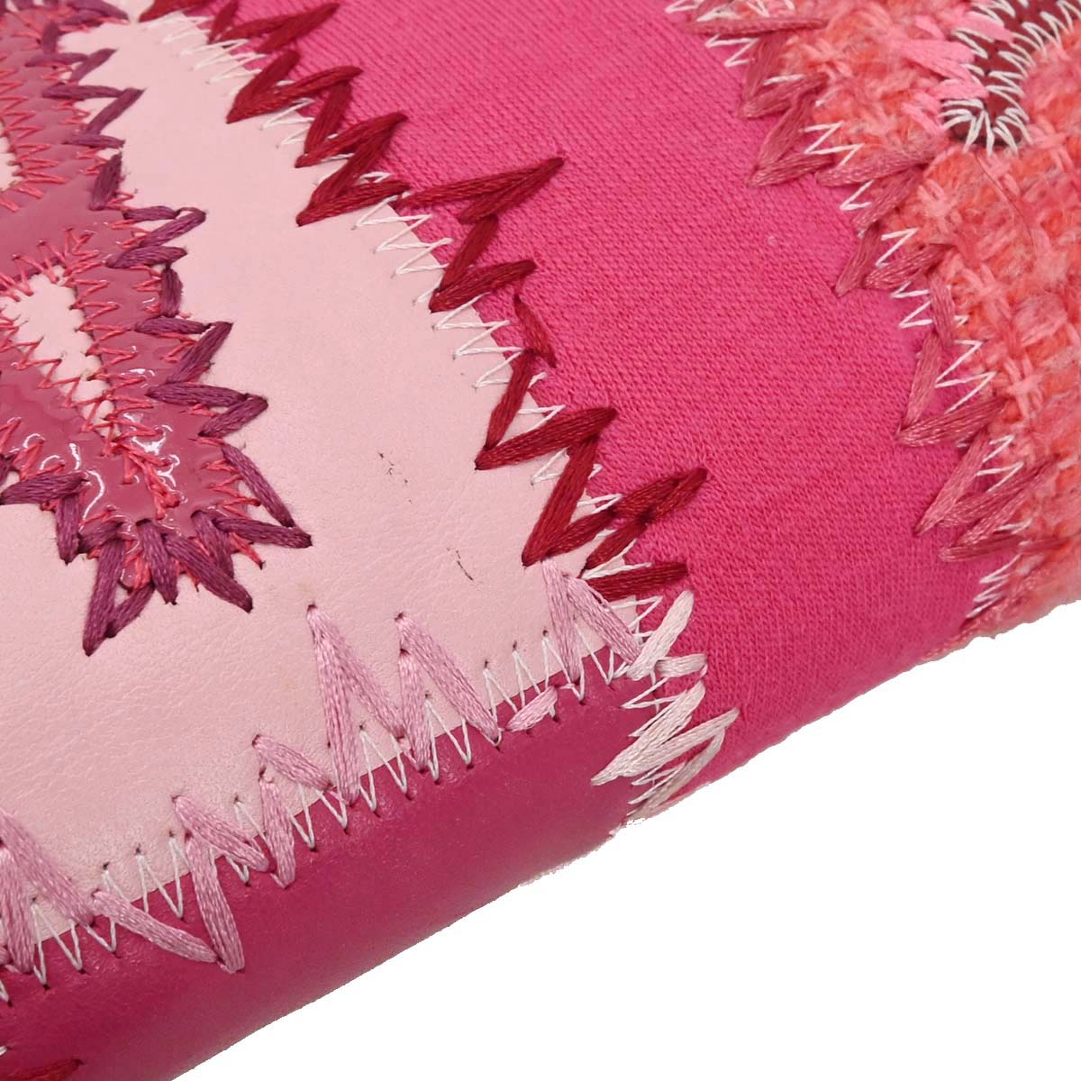 Chanel Pink Tweed Patchwork Shoulder Bag