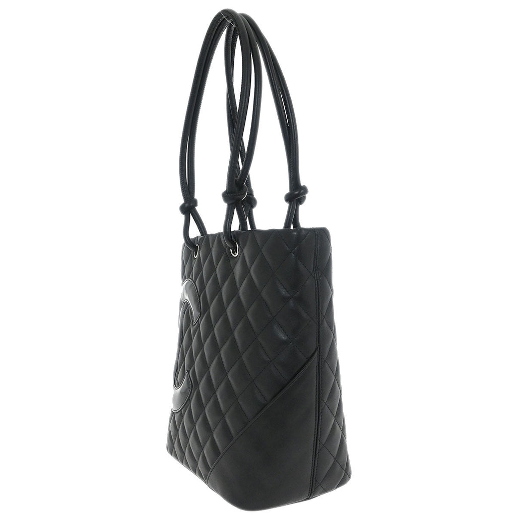 Chanel Black Calfskin Cambon Ligne Tote Handbag