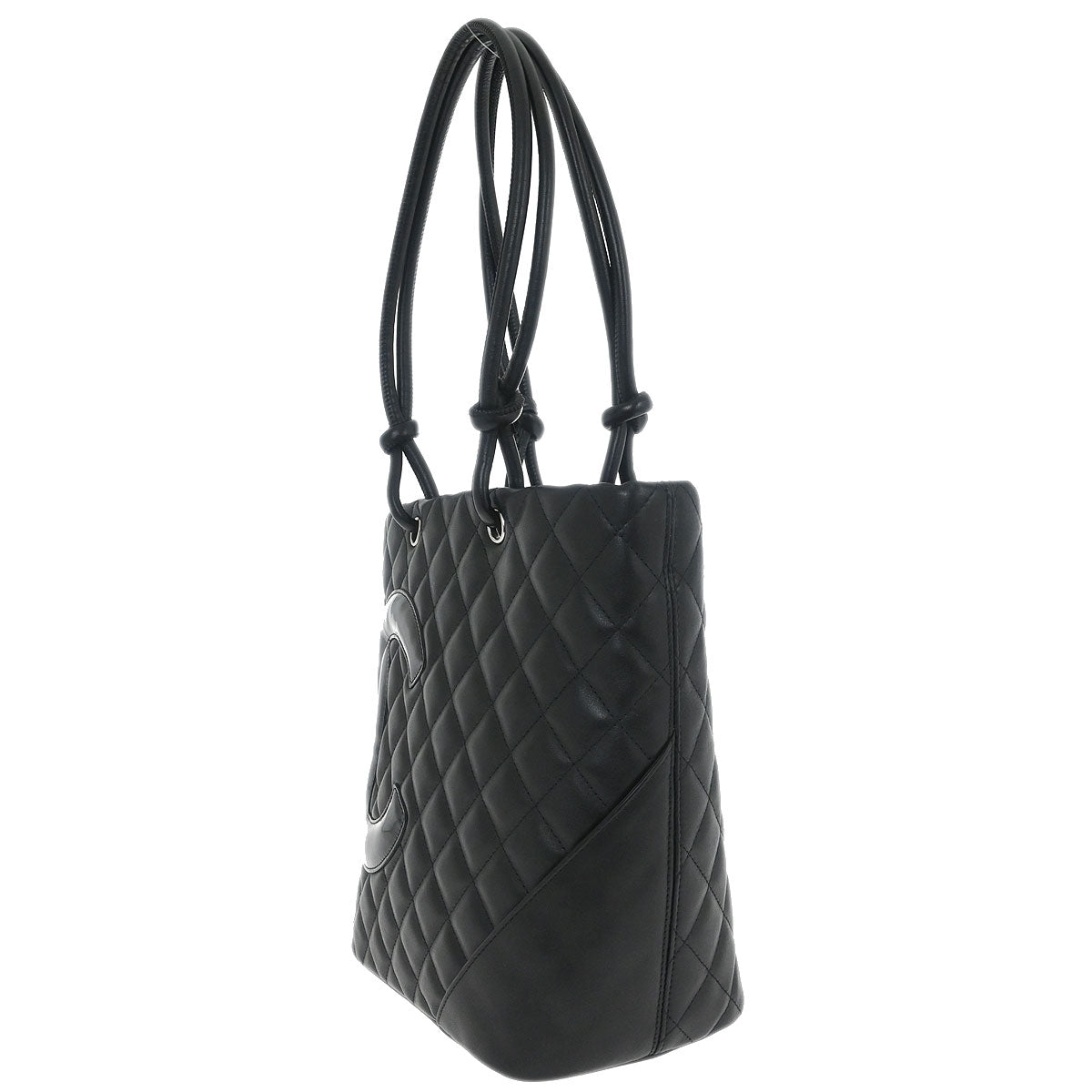 Chanel Black Calfskin Cambon Ligne Tote Handbag