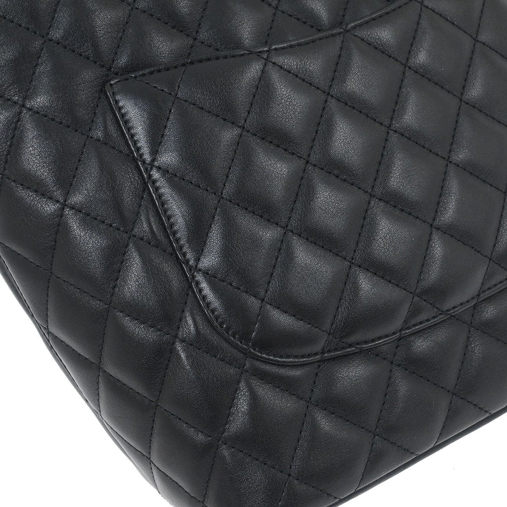Chanel Black Calfskin Cambon Ligne Tote Handbag
