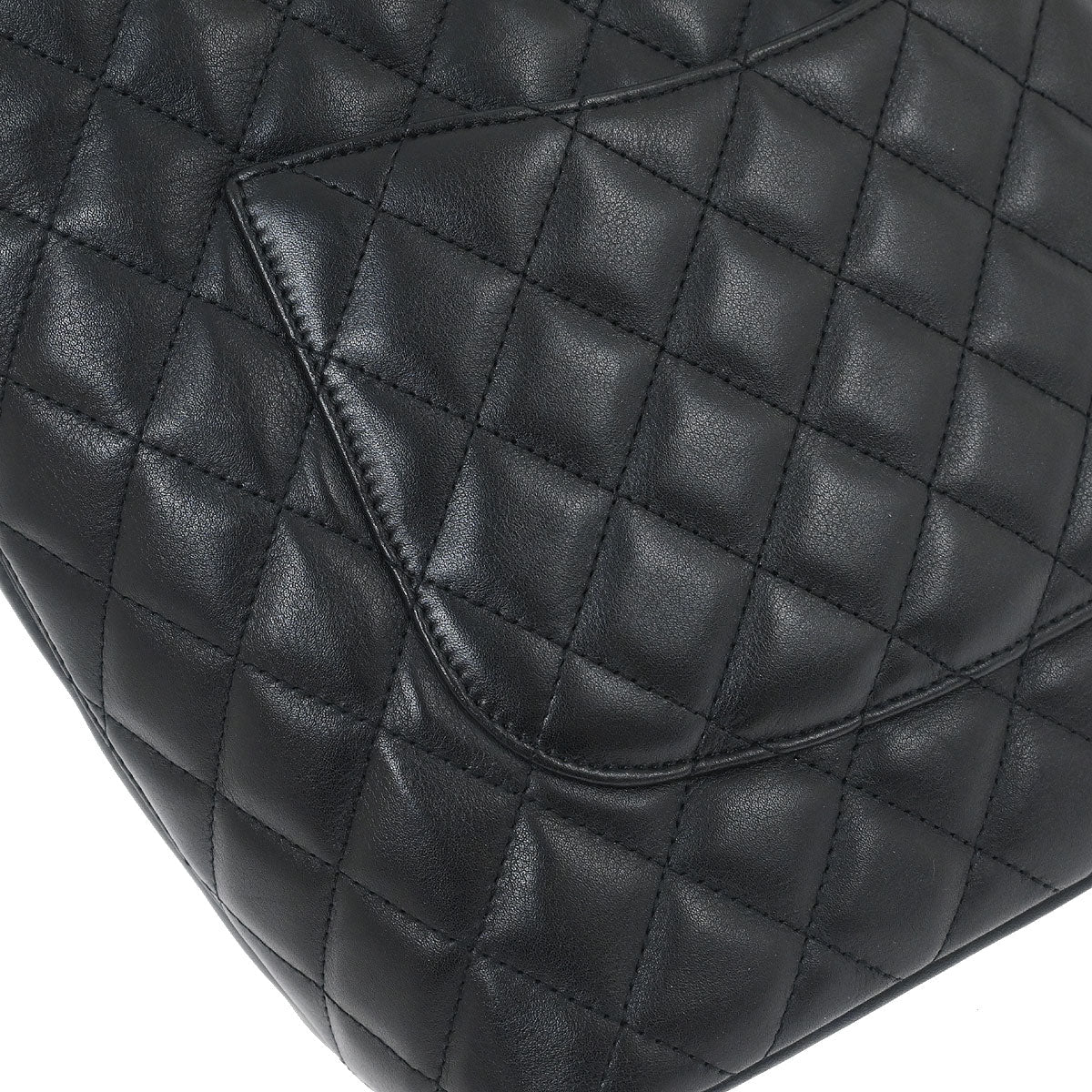 Chanel Black Calfskin Cambon Ligne Tote Handbag