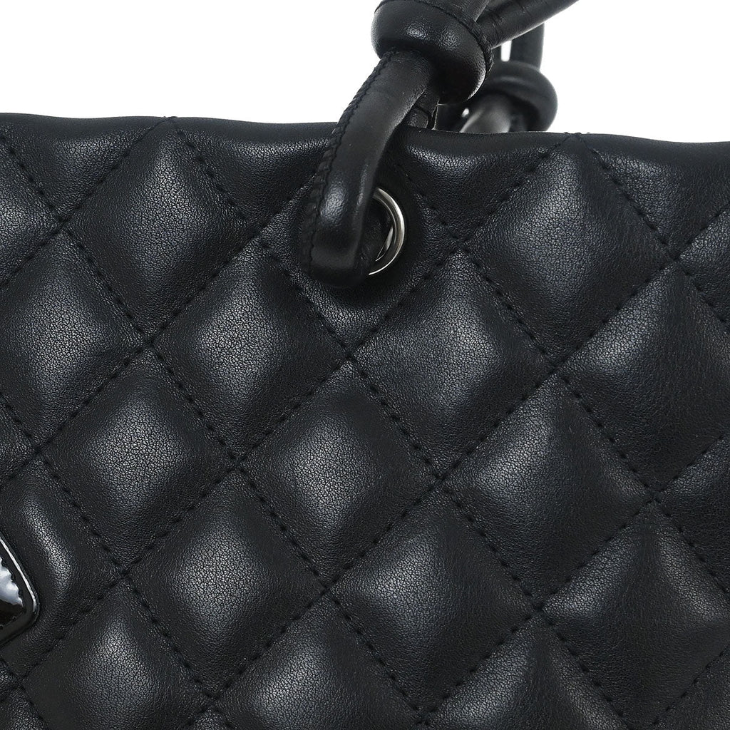 Chanel Black Calfskin Cambon Ligne Tote Handbag