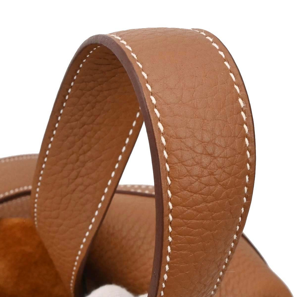 Hermes Gold Taurillon Clemence Picotin Lock 22 MM Handbag