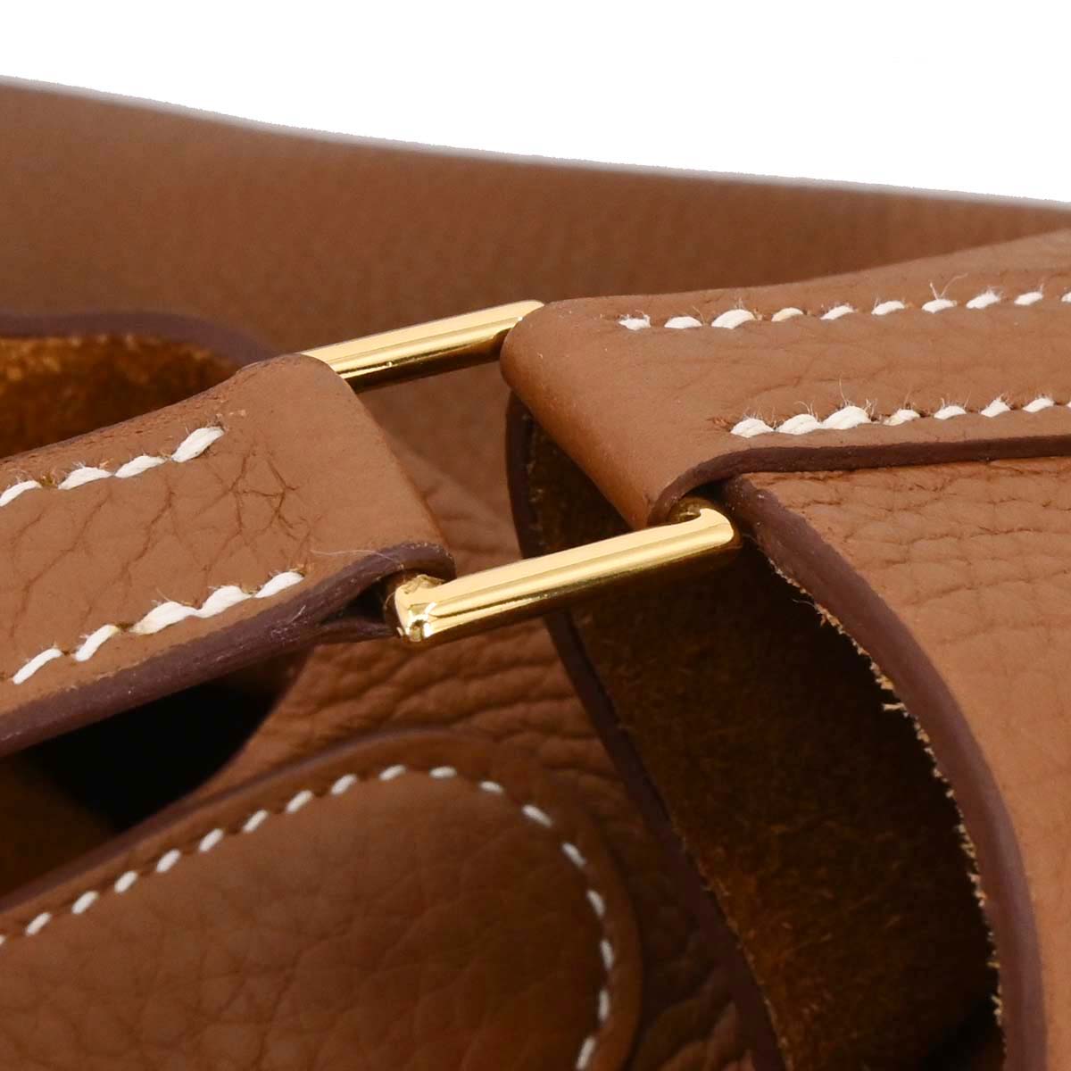 Hermes Gold Taurillon Clemence Picotin Lock 22 MM Handbag