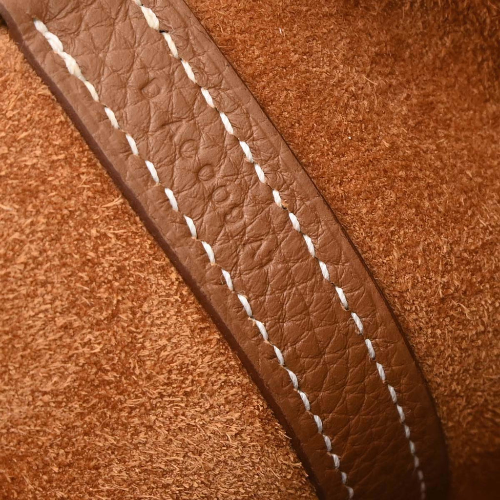 Hermes Gold Taurillon Clemence Picotin Lock 22 MM Handbag