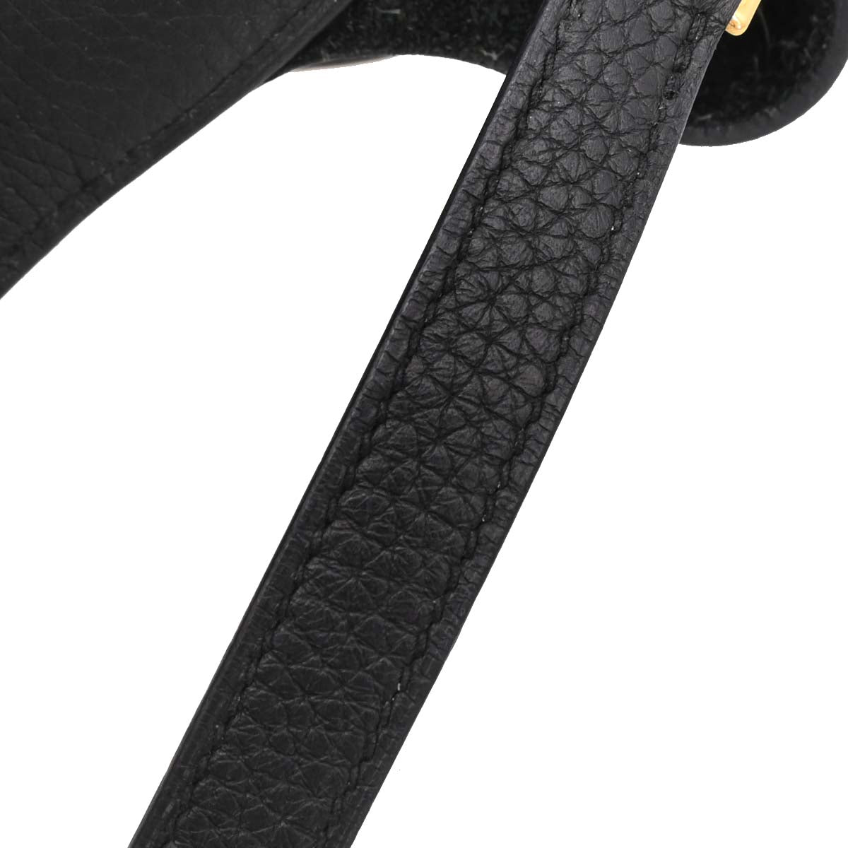 Hermes Black Taurillon Clemence Picotin Lock 22 MM Handbag