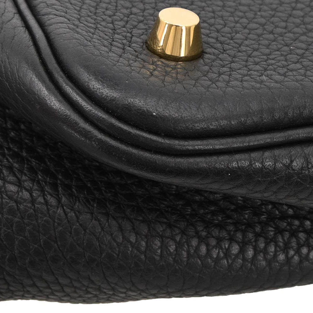 Hermes Black Taurillon Clemence Picotin Lock 22 MM Handbag