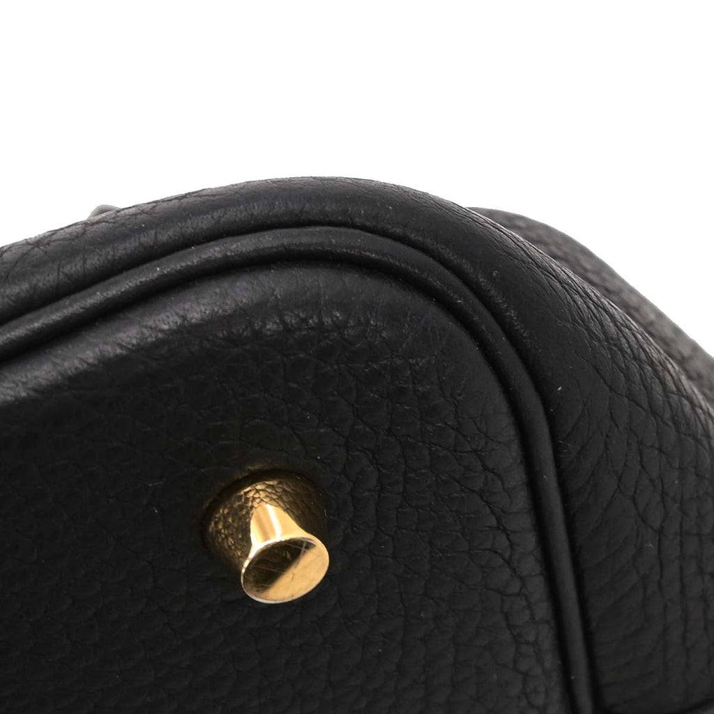 Hermes Black Taurillon Clemence Picotin Lock 22 MM Handbag