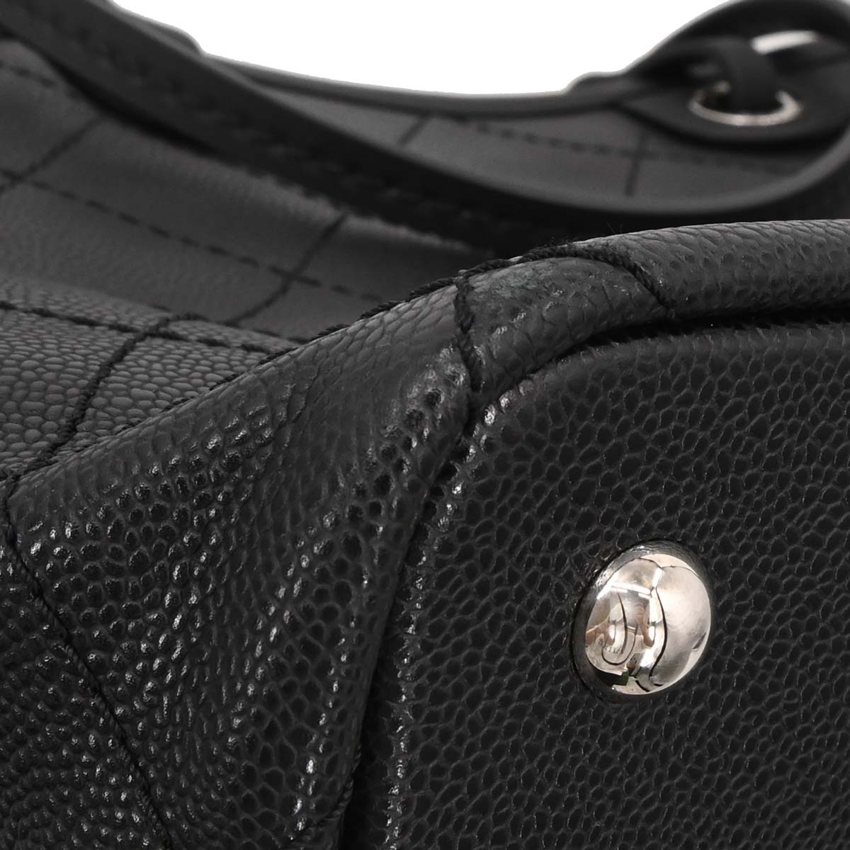 Chanel Black Caviar Skin On The Road Shopping Fever Tote Bag
