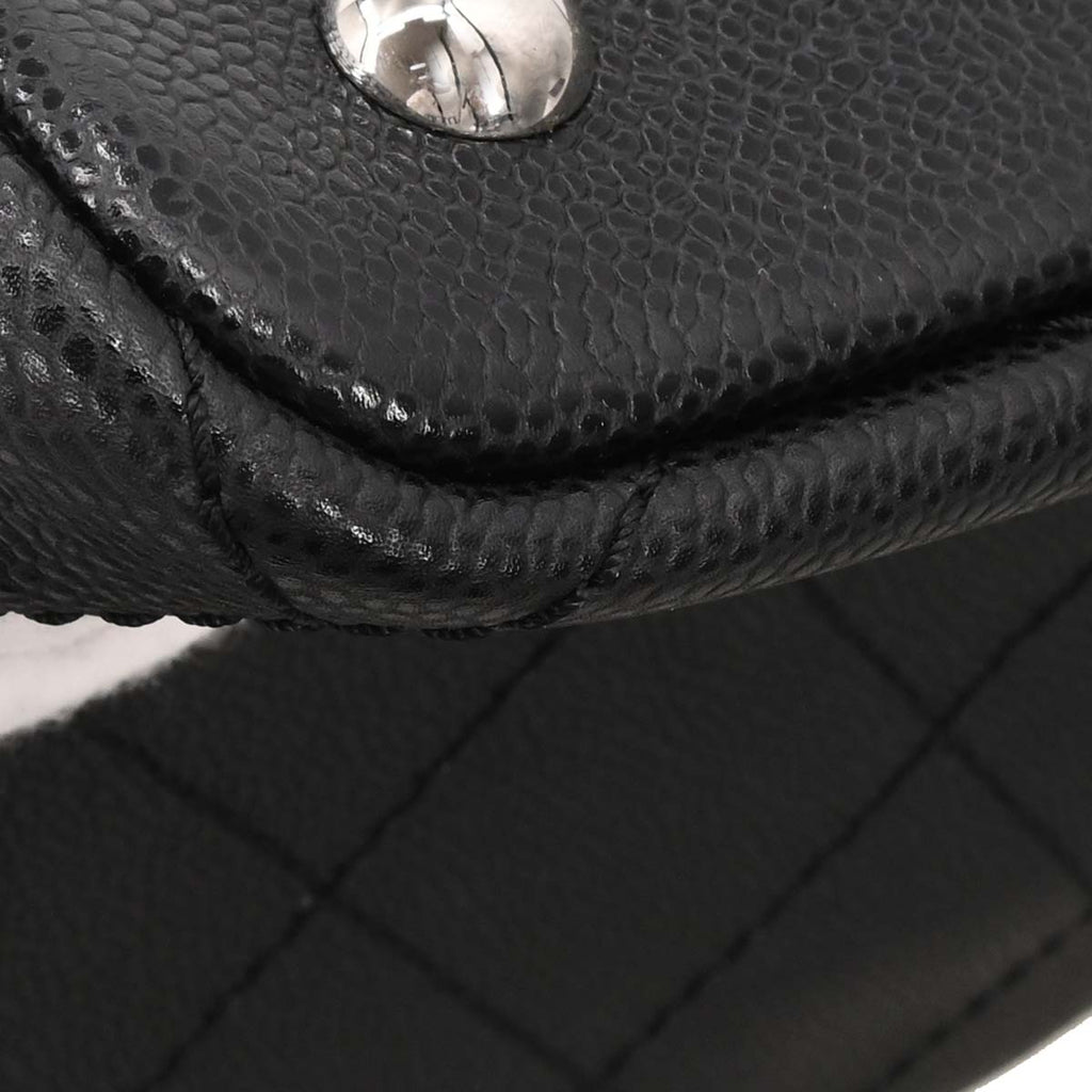 Chanel Black Caviar Skin On The Road Shopping Fever Tote Bag