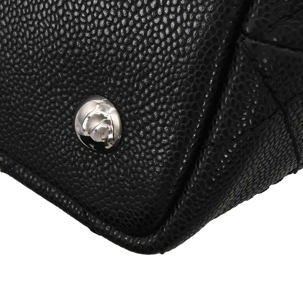 Chanel Black Caviar Skin On The Road Shopping Fever Tote Bag