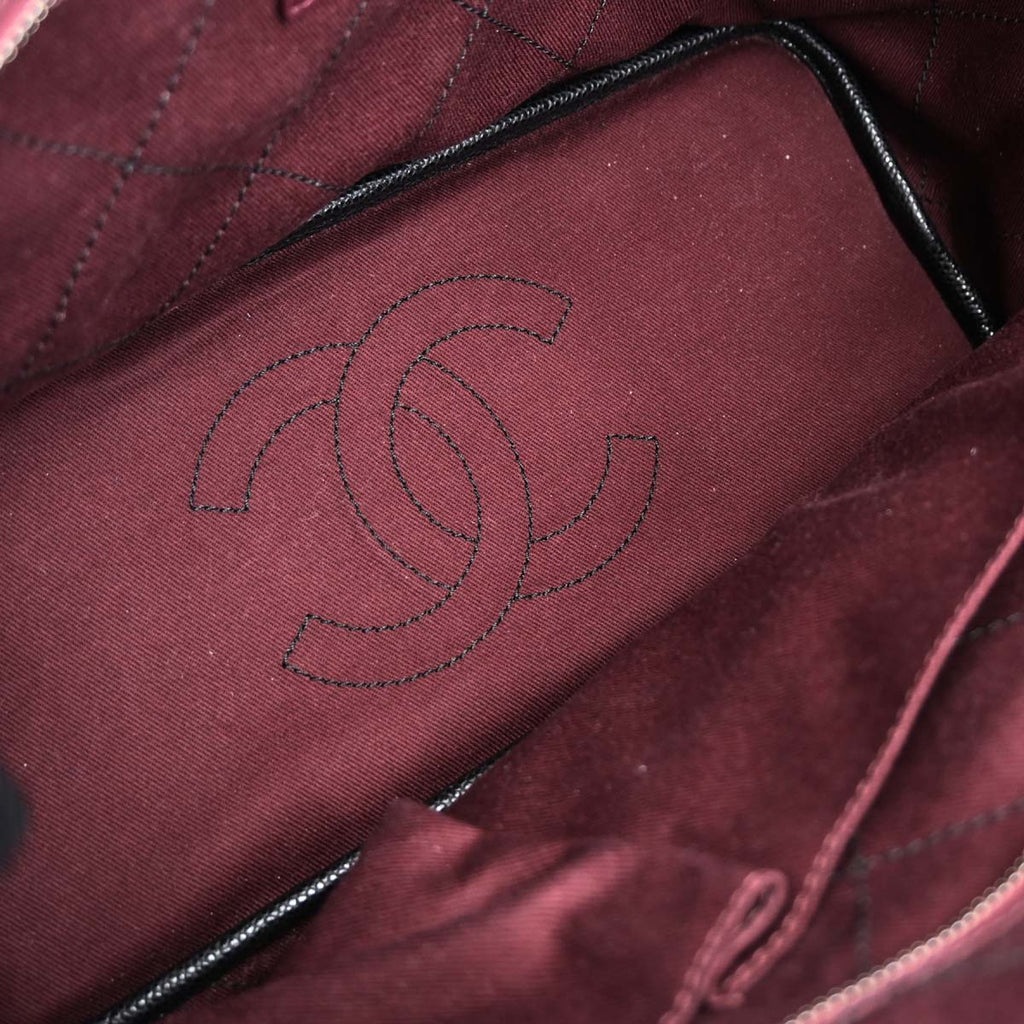 Chanel Black Caviar Skin On The Road Shopping Fever Tote Bag