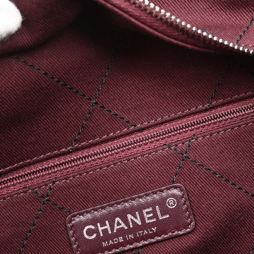 Chanel Black Caviar Skin On The Road Shopping Fever Tote Bag
