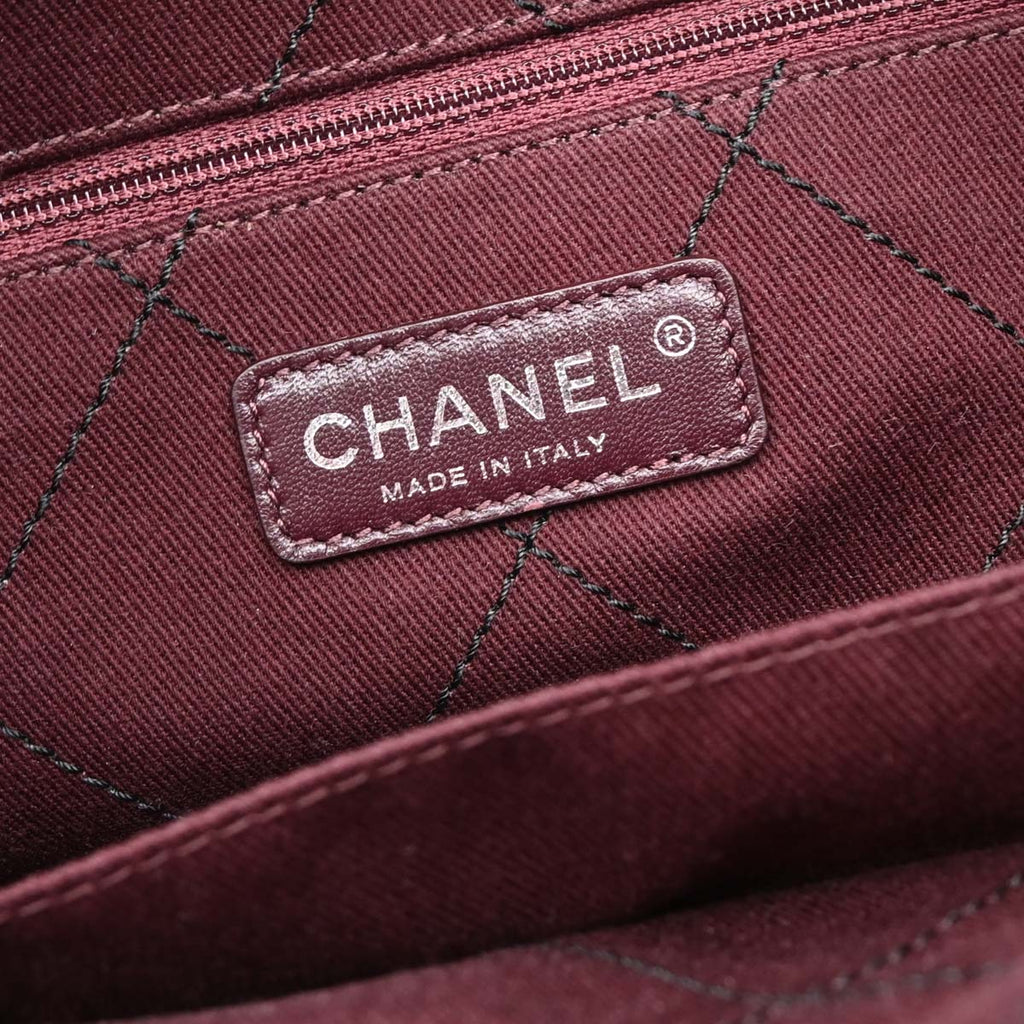 Chanel Black Caviar Skin On The Road Shopping Fever Tote Bag