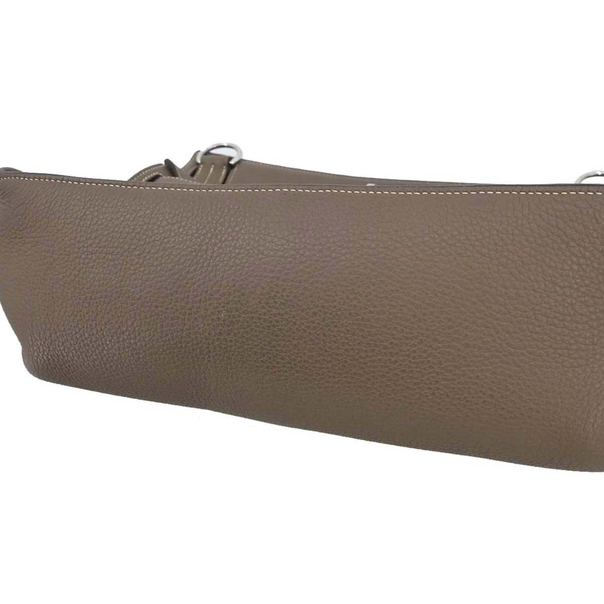 Hermes Etoupe Taurillon Clemence Jypsiere 34 Shoulder Bag