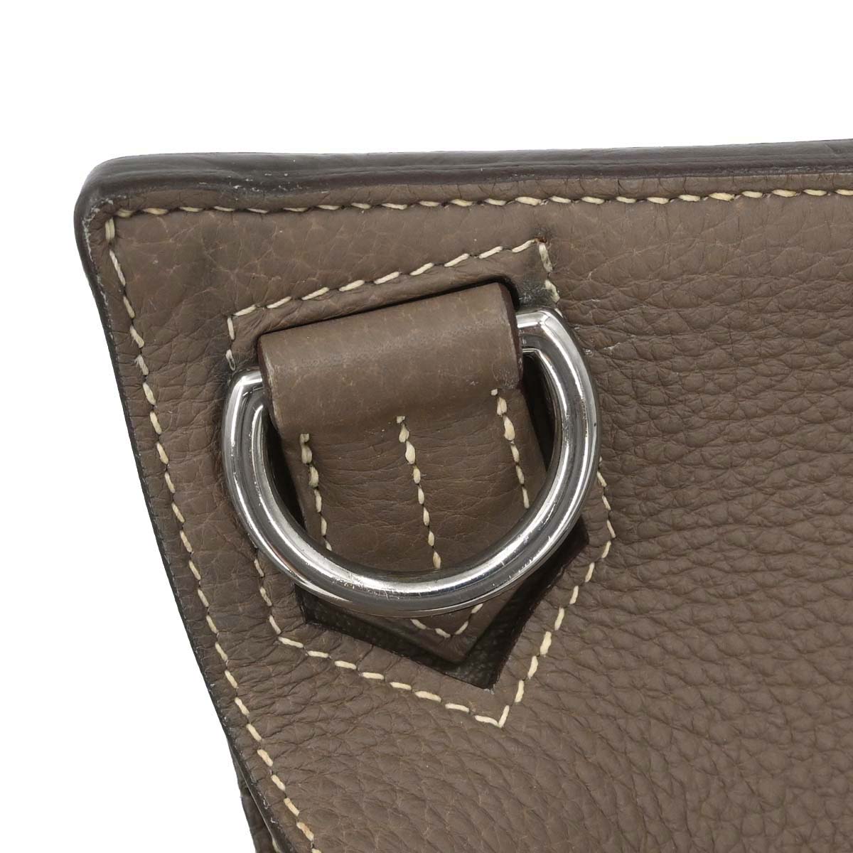 Hermes Etoupe Taurillon Clemence Jypsiere 34 Shoulder Bag