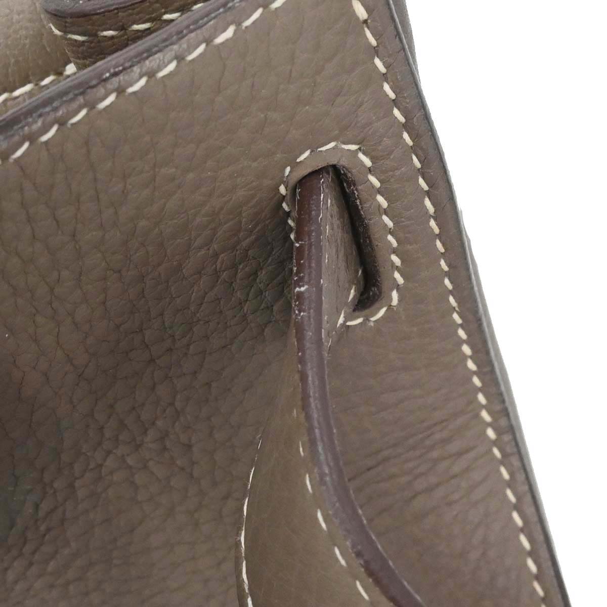 Hermes Etoupe Taurillon Clemence Jypsiere 34 Shoulder Bag