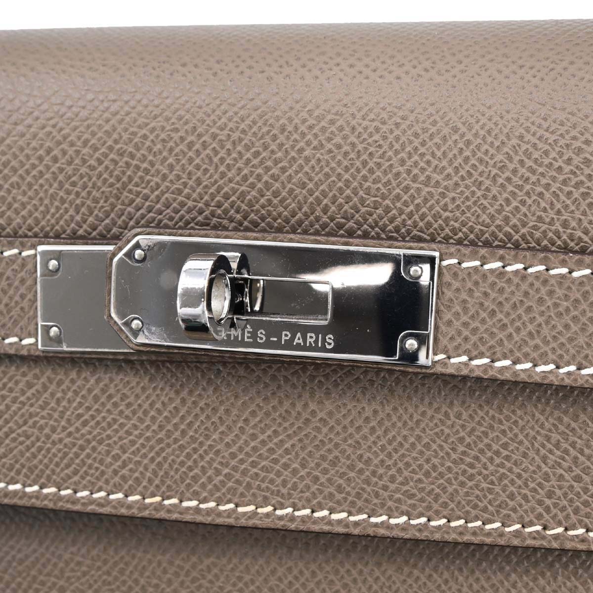 Hermes Etoupe Epsom Kelly 32 Sellier 2way Shoulder Handbag