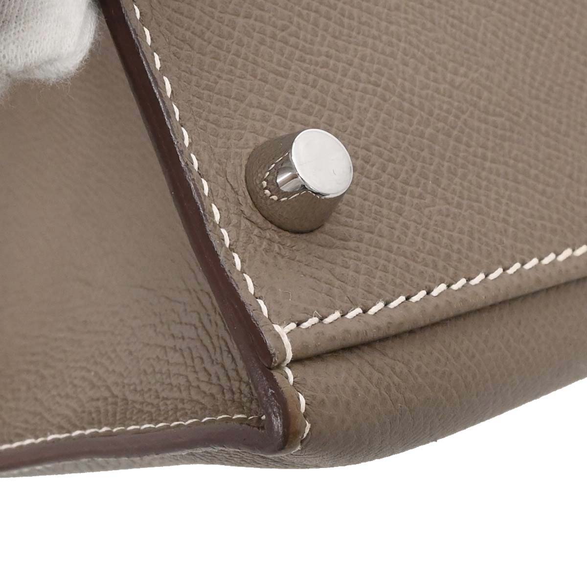 Hermes Etoupe Epsom Kelly 32 Sellier 2way Shoulder Handbag