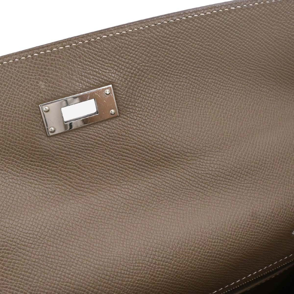 Hermes Etoupe Epsom Kelly 32 Sellier 2way Shoulder Handbag