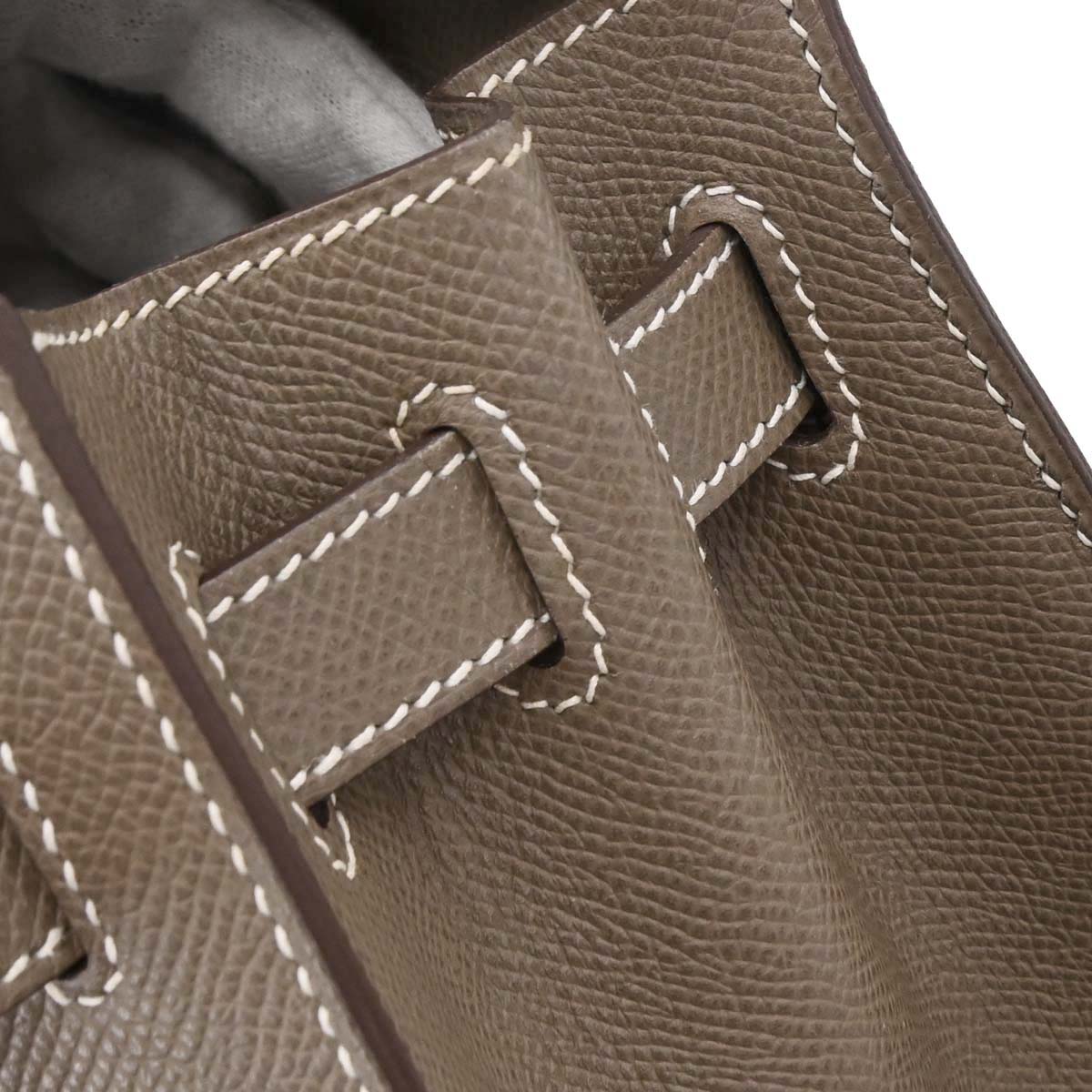 Hermes Etoupe Epsom Kelly 32 Sellier 2way Shoulder Handbag