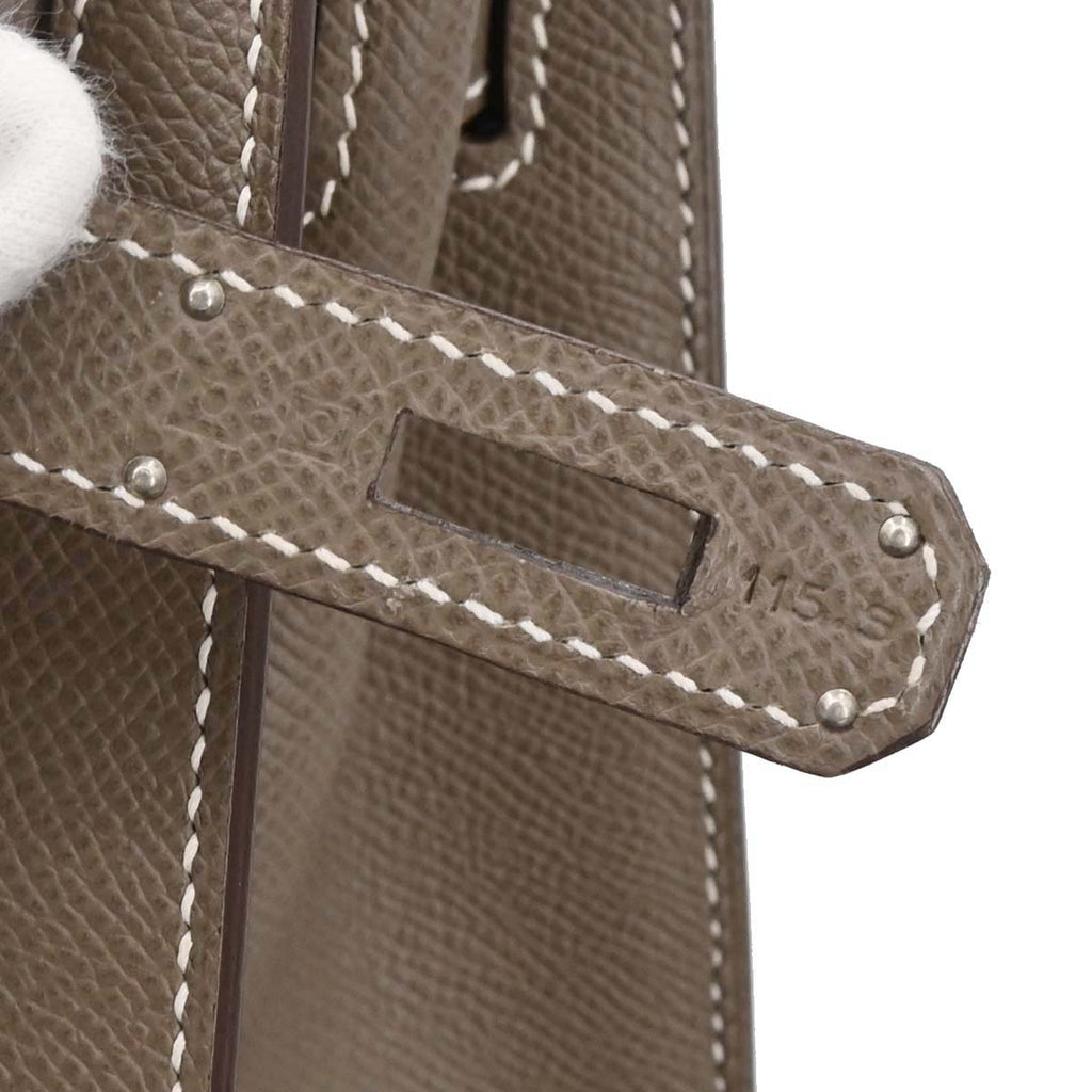 Hermes Etoupe Epsom Kelly 32 Sellier 2way Shoulder Handbag