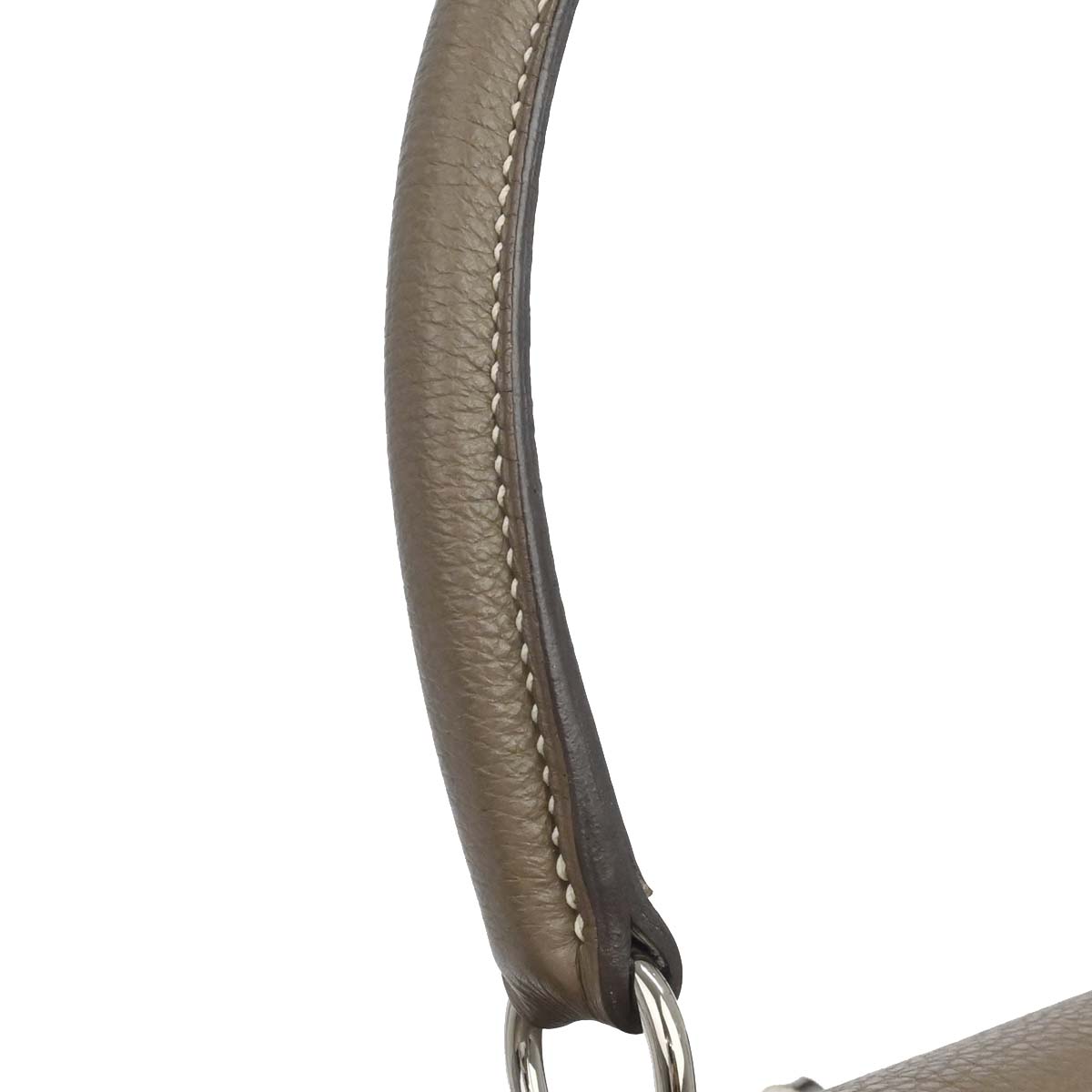 Hermes Etoupe Gray Togo Shoulder Kelly Handbag