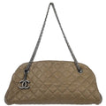 Chanel Metallic Gold Calfskin Medium Bowling Mademoiselle Handbag