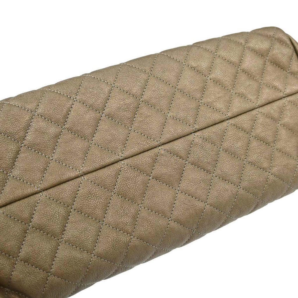 Chanel Metallic Gold Calfskin Medium Bowling Mademoiselle Handbag