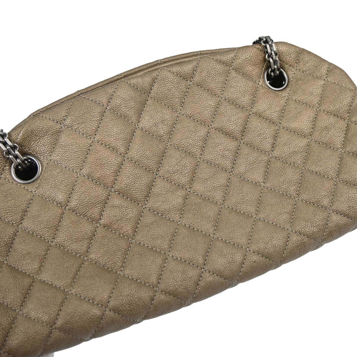 Chanel Metallic Gold Calfskin Medium Bowling Mademoiselle Handbag