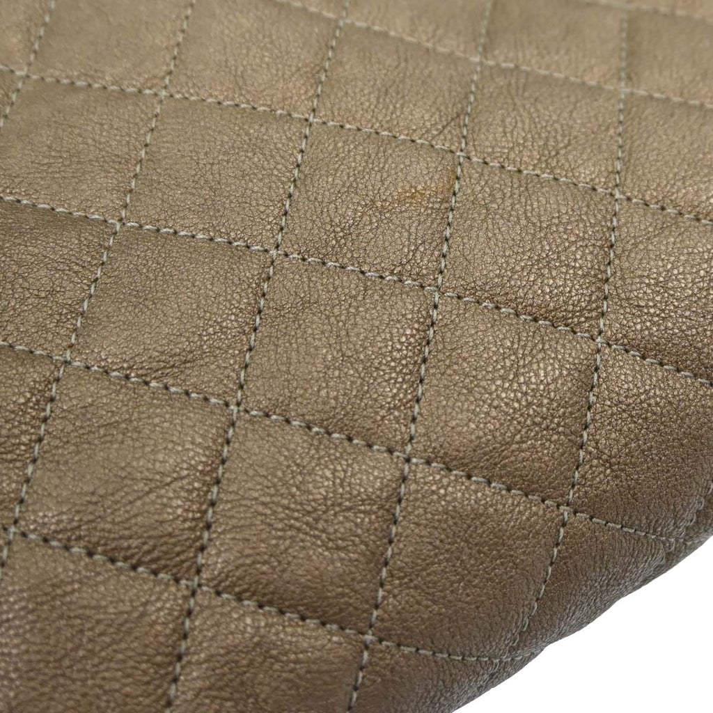 Chanel Metallic Gold Calfskin Medium Bowling Mademoiselle Handbag