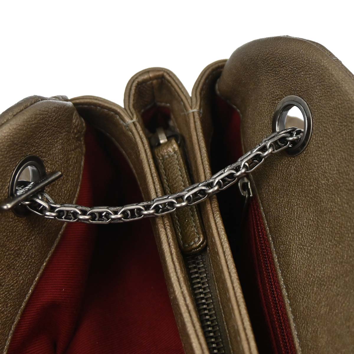 Chanel Metallic Gold Calfskin Medium Bowling Mademoiselle Handbag