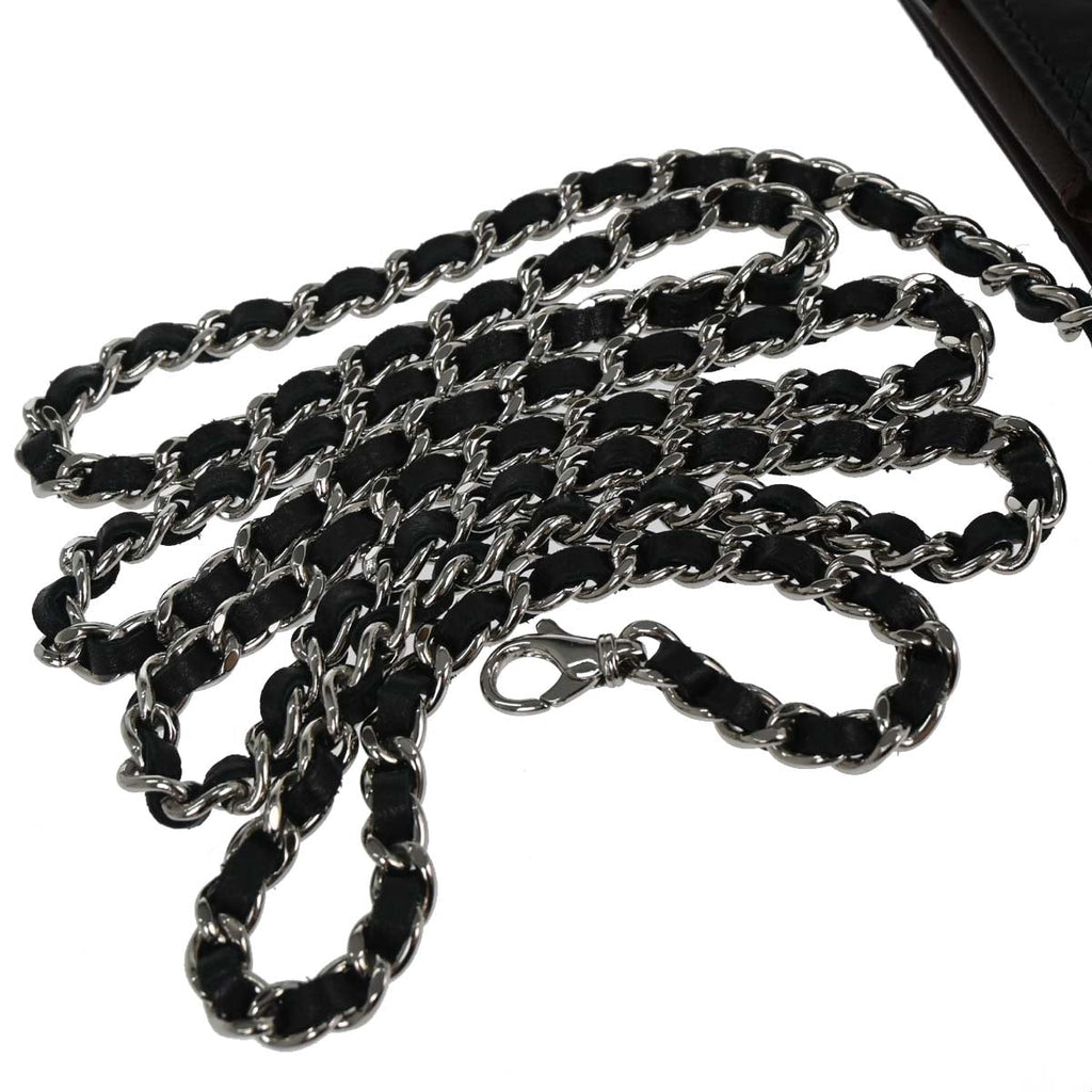 Chanel Black Lambskin Tablet Case Shoulder Bag