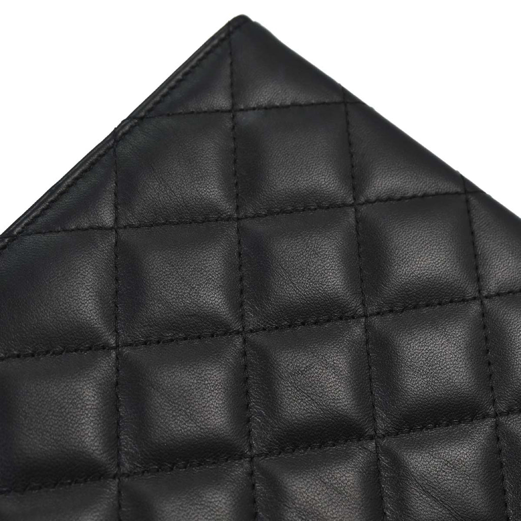 Chanel Black Lambskin Tablet Case Shoulder Bag