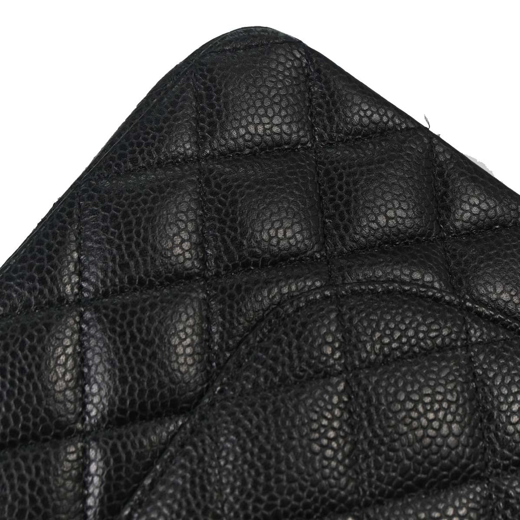 Chanel Black Calfskin Medium Classic Double Flap Shoulder Bag